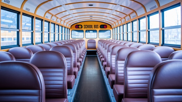 school bus rental interior indio
