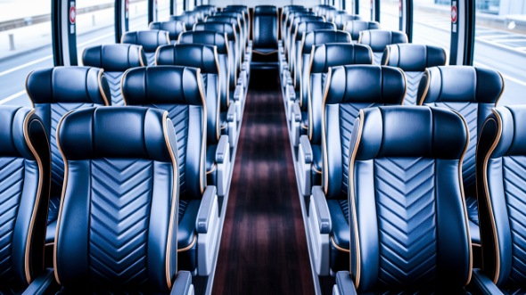 yuma 56 passenger charter bus inside